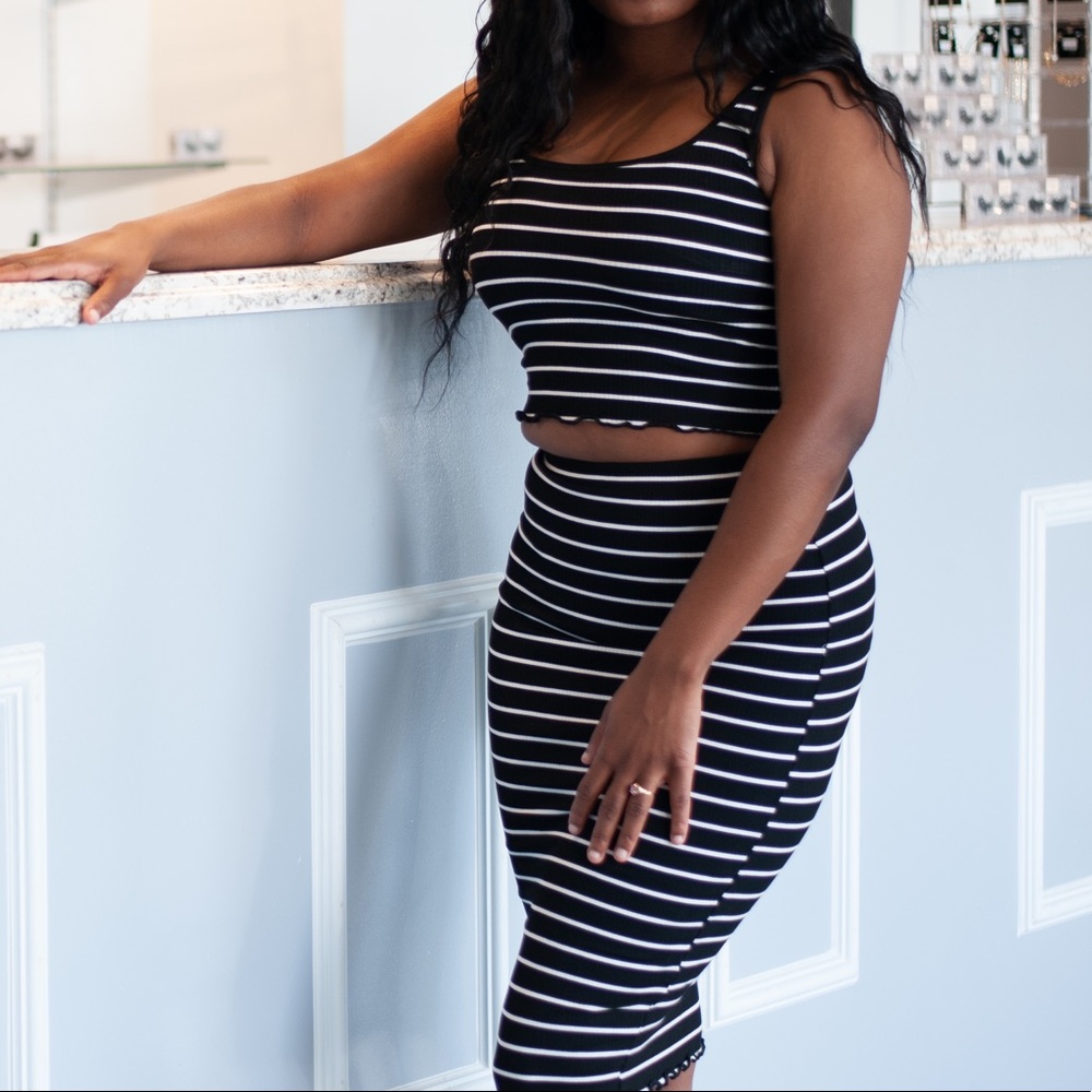 Two piece top and skirt